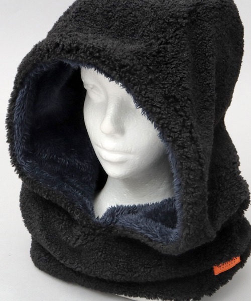 UNIVERSAL OVERALL（ユニバーサルオーバーオール）の「ビッグシルエット リバーシブル ボアフード バラクラバ（ネックウォーマー/スヌード・メンズ・ブラック・FREE）」の9枚目の写真