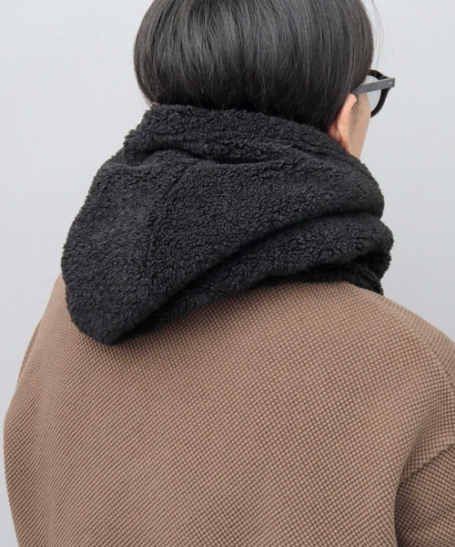 UNIVERSAL OVERALL（ユニバーサルオーバーオール）の「ビッグシルエット リバーシブル ボアフード バラクラバ（ネックウォーマー/スヌード・メンズ・ブラック・FREE）」の20枚目の写真
