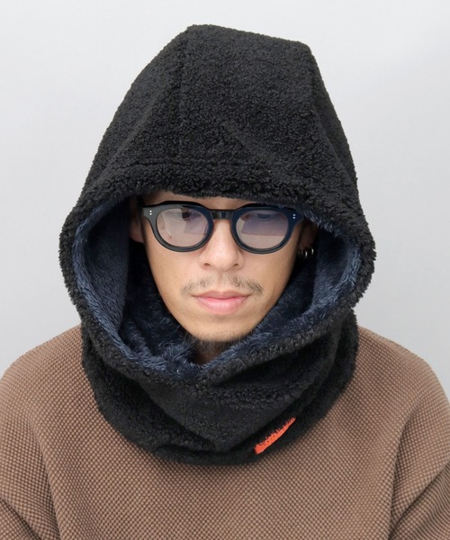 ビッグシルエット リバーシブル ボアフード バラクラバ（ネック
