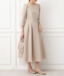 Spick & Span／シアサッカーフレアワンピース／38サイズ／ブラック シアサッカーフレアワンピース | スピック＆スパン(Spick and