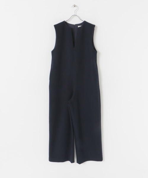 F by ROSSO（エフバイロッソ）の「『34サイズも展開』『UR TECH』F by ROSSO　ウールライクキーネックオールインワン（サロペット/オーバーオール・レディース・ネイビー/ライトグレー・34/38/36）」の18枚目の写真