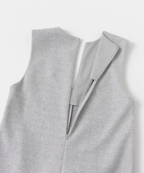 F by ROSSO（エフバイロッソ）の「『34サイズも展開』『UR TECH』F by ROSSO　ウールライクキーネックオールインワン（サロペット/オーバーオール・レディース・ネイビー/ライトグレー・34/38/36）」の22枚目の写真