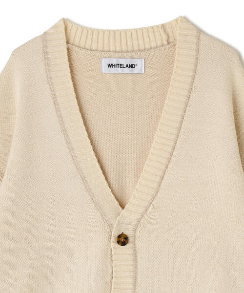 WHITELAND(ホワイトランド)の「【WEB&DEPOT限定】WHITELAND/ホワイトランド/LINE CARDIGAN(カーディガン/ボレロ・レディース・ブラック/アイボリー/ラベンダー・F)」の11枚目の写真