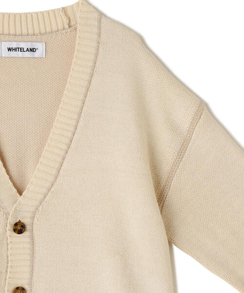 WHITELAND(ホワイトランド)の「【WEB&DEPOT限定】WHITELAND/ホワイトランド/LINE CARDIGAN(カーディガン/ボレロ・レディース・ブラック/アイボリー/ラベンダー・F)」の10枚目の写真
