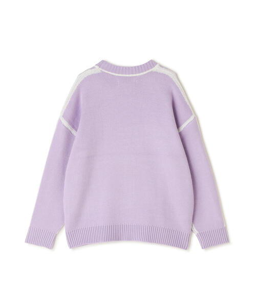 WHITELAND(ホワイトランド)の「【WEB&DEPOT限定】WHITELAND/ホワイトランド/LINE CARDIGAN(カーディガン/ボレロ・レディース・ブラック/アイボリー/ラベンダー・F)」の5枚目の写真