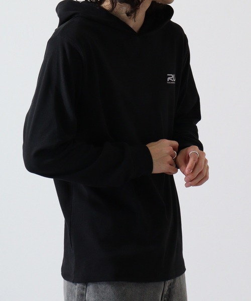 FUNALIVE（ファンアライブ）の「ストレッチフリースパーカーTシャツ（Tシャツ/カットソー・メンズ・グレー系その他2/ブラック系1・XL/M/L）」の6枚目の写真