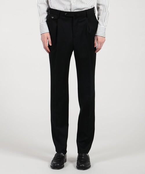 PT TORINO（ピーティートリノ）の「PT TORINO ウール 1プリーツスリムスラックス Gentleman Fit（スラックス・メンズ・ブラック/チャコールグレー・48/50）」の10枚目の写真