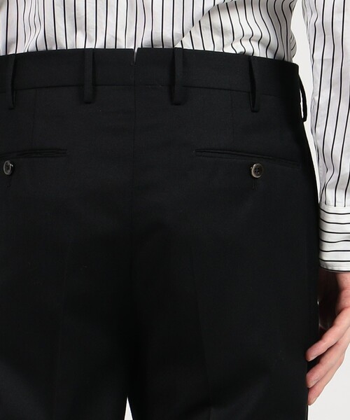 PT TORINO（ピーティートリノ）の「PT TORINO ウール 1プリーツスリムスラックス Gentleman Fit（スラックス・メンズ・ブラック/チャコールグレー・48/50）」の8枚目の写真