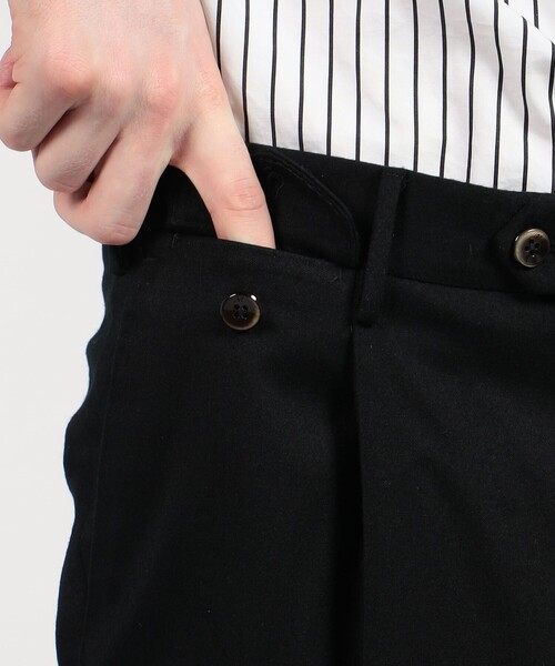 PT TORINO（ピーティートリノ）の「PT TORINO ウール 1プリーツスリムスラックス Gentleman Fit（スラックス・メンズ・ブラック/チャコールグレー・48/50）」の4枚目の写真