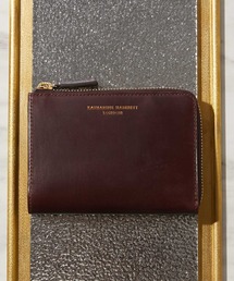KATHARINE HAMNETT LONDON （キャサリンハムネットロンドン）の「KATHARINE HAMNETT LONDON/キャサリンハムネットロンドン CALF イタリアンカーフレザーL字ファスナーコンパクトウォレット（財布・レディース）」