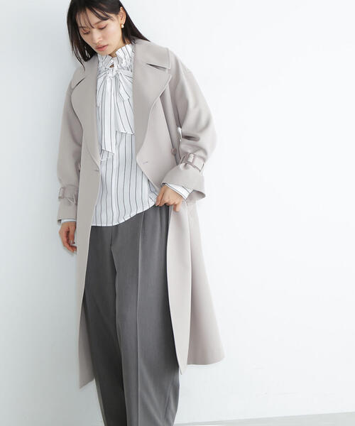 NATURAL BEAUTY BASIC(ナチュラルビューティーベーシック)の「◇フォルムカルゼコート(トレンチコート・レディース・ベージュ/グレー/オフホワイト・SMALL/MEDIUM)」の7枚目の写真