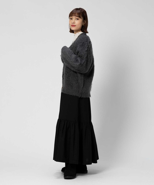 HONEYSUCKLE ROSE（ハニーサックルローズ）の「【HONEYSUCKLE ROSE】シャギーカーデ（カーディガン/ボレロ・レディース・ブルー/オフホワイト/ダークグレー・L/M）」の10枚目の写真