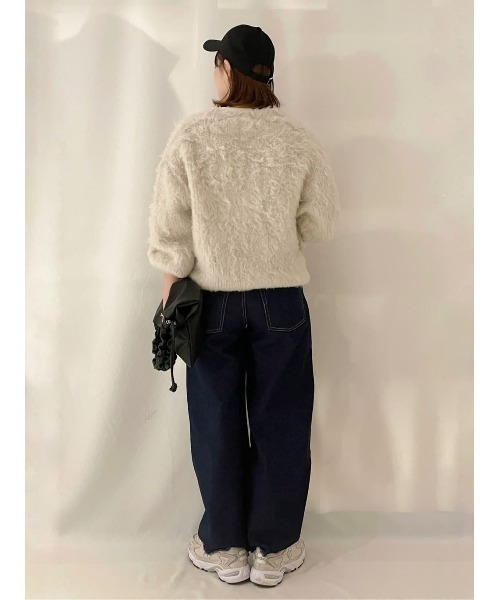 HONEYSUCKLE ROSE（ハニーサックルローズ）の「【HONEYSUCKLE ROSE】シャギーカーデ（カーディガン/ボレロ・レディース・ブルー/オフホワイト/ダークグレー・L/M）」の20枚目の写真