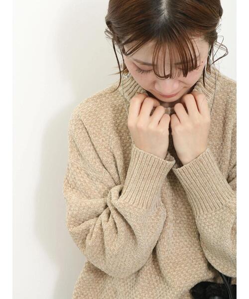 Samansa Mos2 blue（サマンサモスモスブルー）の「【帯電防止】モールブークレーニットプルオーバー（ニット/セーター・レディース・グリーン/イエロー/サックスブルー/ベージュ/キナリ・F）」の7枚目の写真