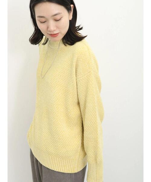 Samansa Mos2 blue（サマンサモスモスブルー）の「【帯電防止】モールブークレーニットプルオーバー（ニット/セーター・レディース・グリーン/イエロー/サックスブルー/ベージュ/キナリ・F）」の11枚目の写真