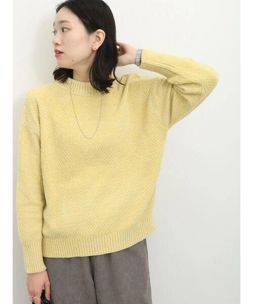 Samansa Mos2 blue（サマンサモスモスブルー）の「【帯電防止】モールブークレーニットプルオーバー（ニット/セーター・レディース・グリーン/イエロー/サックスブルー/ベージュ/キナリ・F）」の12枚目の写真