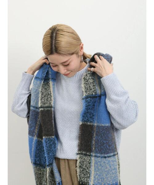 Samansa Mos2 blue（サマンサモスモスブルー）の「【帯電防止】モールブークレーニットプルオーバー（ニット/セーター・レディース・グリーン/イエロー/サックスブルー/ベージュ/キナリ・F）」の16枚目の写真