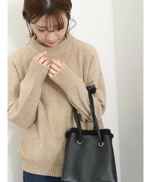 Samansa Mos2 blue（サマンサモスモスブルー）の「【帯電防止】モールブークレーニットプルオーバー（ニット/セーター・レディース・グリーン/イエロー/サックスブルー/ベージュ/キナリ・F）」の22枚目の写真