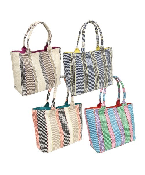 polka polka(ポルカポルカ)の「polka polka / ポルカポルカ 雑材モザイクトート 652 4021234 SDI / DC(トートバッグ・レディース・ベージュ/ネイビー/オレンジ/その他1・FREE)」の10枚目の写真