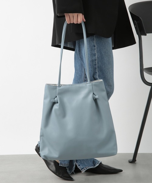 T・S・L(ティーエスエル)の「【T・S・L】ノットデザイントートバッグ /1241-209-1(トートバッグ・レディース・イエロー/アイボリー/ブラック/サックスブルー・FREE)」の1枚目の写真