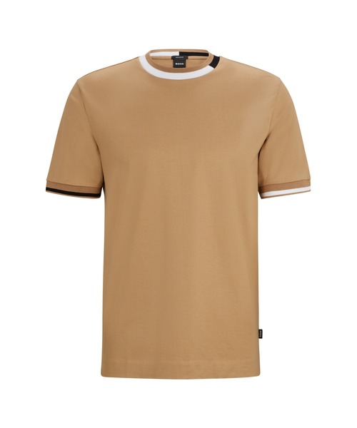 セール】シグネチャーストライプ シルケットコットン Tシャツ（T