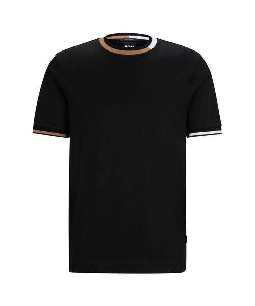 BOSS シルケットコットン Tシャツ シグネチャーストライプ セール】シグネチャーストライプ シルケットコットン Tシャツ（T