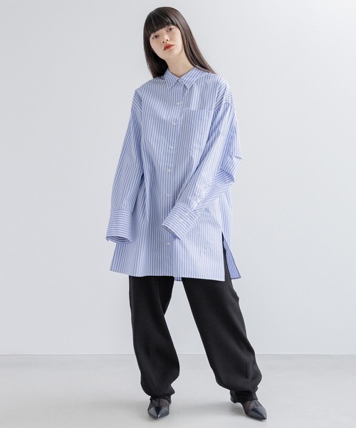 yuw（ユウ）の「イージーリブニットパンツ 991349（スウェットパンツ・レディース・ホワイト/ブラック・FREE）」の3枚目の写真