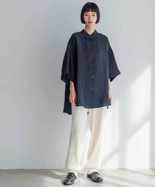 yuw（ユウ）の「イージーリブニットパンツ 991349（スウェットパンツ・レディース・ホワイト/ブラック・FREE）」の22枚目の写真