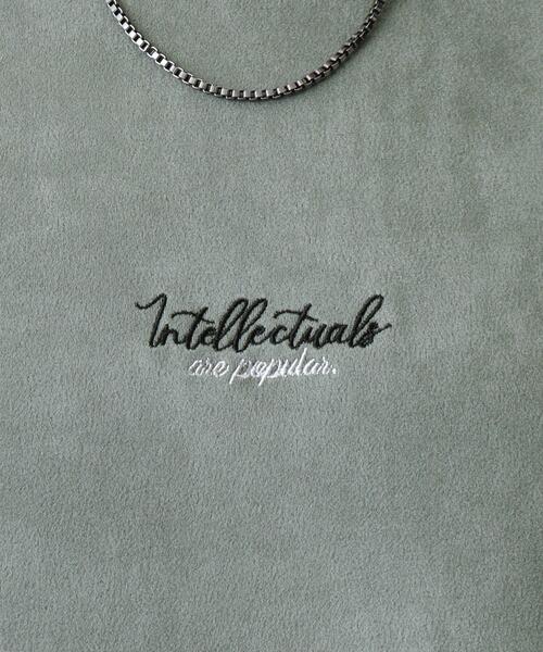 THE SHOP TK （ザ ショップ ティーケー ）の「◆【ネックレスセットアイテム】フェイクスウェードロゴプルオーバー（Tシャツ/カットソー・メンズ・ライトグリーン/アイボリー/スミクロ・02/03/04）」の11枚目の写真