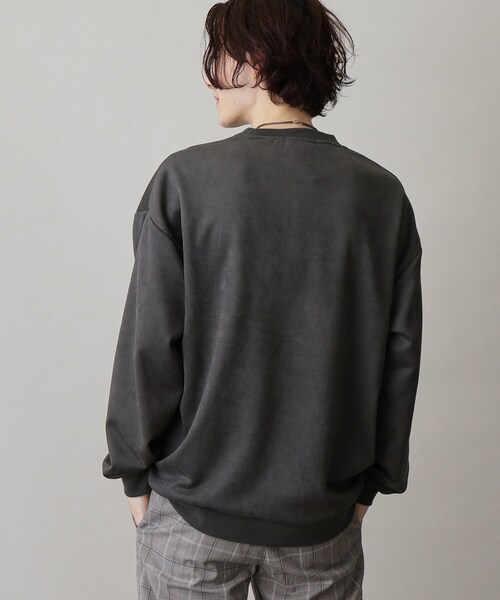 THE SHOP TK （ザ ショップ ティーケー ）の「◆【ネックレスセットアイテム】フェイクスウェードロゴプルオーバー（Tシャツ/カットソー・メンズ・ライトグリーン/アイボリー/スミクロ・02/03/04）」の17枚目の写真