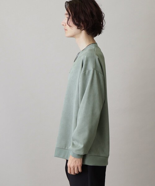 THE SHOP TK （ザ ショップ ティーケー ）の「◆【ネックレスセットアイテム】フェイクスウェードロゴプルオーバー（Tシャツ/カットソー・メンズ・ライトグリーン/アイボリー/スミクロ・02/03/04）」の20枚目の写真