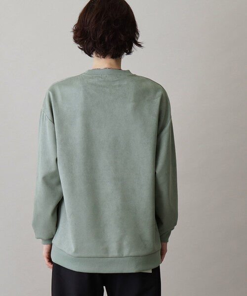 THE SHOP TK （ザ ショップ ティーケー ）の「◆【ネックレスセットアイテム】フェイクスウェードロゴプルオーバー（Tシャツ/カットソー・メンズ・ライトグリーン/アイボリー/スミクロ・02/03/04）」の21枚目の写真