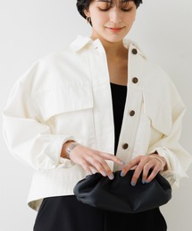 Rouge vif | ショート丈ビッグフラップコクーンブルゾン(ブルゾン)