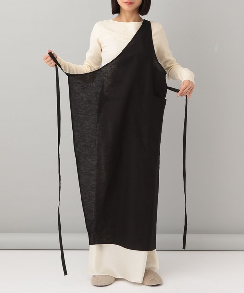 ワンショルエプロン　ベージュ Apron Story ワンショルダーエプロン（撥水・撥油加工）【メール