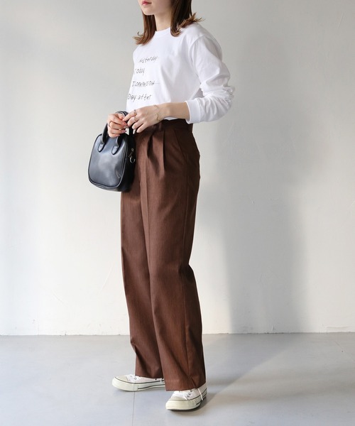 HER CLOSET(ハークローゼット)の「【HER CLOSET】WEB限定手描きロゴロンT WEB LIMITED HAND-DRAWN LOGO LONG TEE(Tシャツ/カットソー・レディース・オフホワイト/ブラック・S/M)」の17枚目の写真