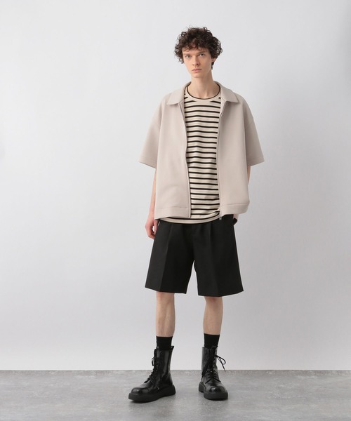 STERNBERG（スタンバーグ）の「STERNBERG/ダンボールニットZIPブルゾン/270709（その他アウター・メンズ・ライトベージュ/ブラック・MEDIUM/LARGE）」の10枚目の写真