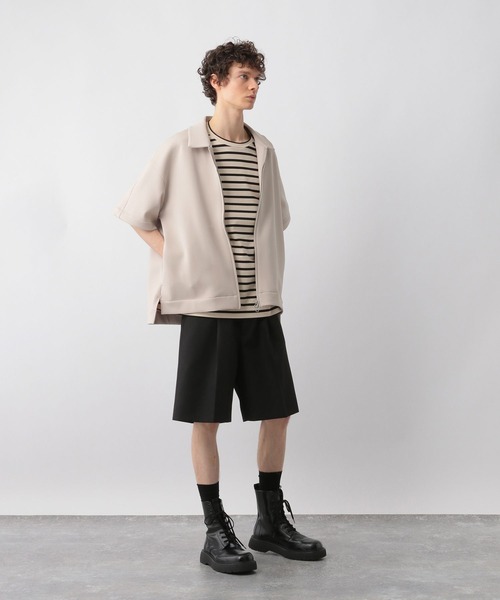 STERNBERG（スタンバーグ）の「STERNBERG/ダンボールニットZIPブルゾン/270709（その他アウター・メンズ・ライトベージュ/ブラック・MEDIUM/LARGE）」の11枚目の写真