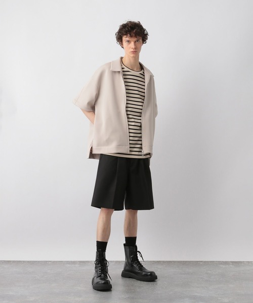 STERNBERG（スタンバーグ）の「STERNBERG/ダンボールニットZIPブルゾン/270709（その他アウター・メンズ・ライトベージュ/ブラック・MEDIUM/LARGE）」の12枚目の写真