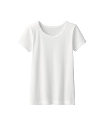 無印良品(ムジルシリョウヒン)のキッズ さらっと綿クルーネックTシャツ【インナー】(インナーウェア/肌着)