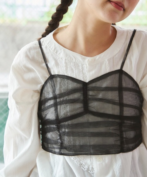 crayme新品Tulle Gather Bustierチュールギャザービスチェ