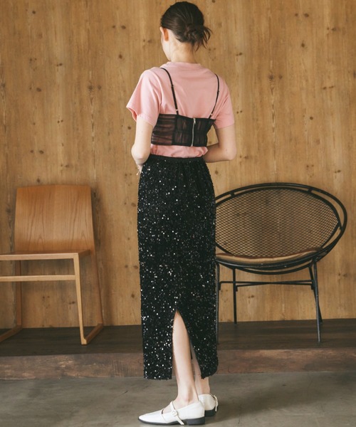 セール】チュールギャザービスチェ / tulle gather bustier