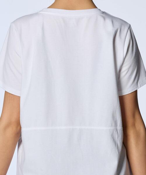UNDER ARMOUR(アンダーアーマー)の「UAコットン ロングライン ショートスリーブTシャツ(トレーニング/レディース)(Tシャツ/カットソー・レディース・ホワイト・S/L/M/XL)」の7枚目の写真