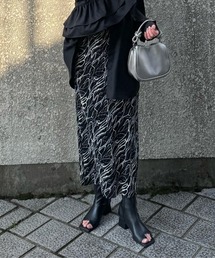 y/m by misato | アート柄カットプリーツスカート(スカート)