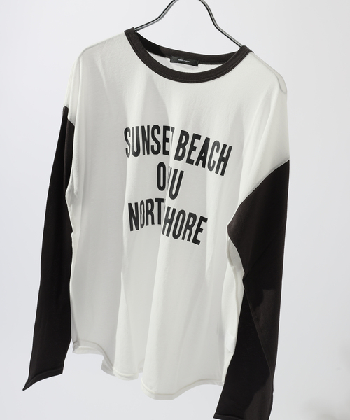 JOURNAL STANDARD(ジャーナルスタンダード)の「シアーロゴロンT(Tシャツ/カットソー・レディース・チャコールグレー/ホワイト・FREE)」の1枚目の写真