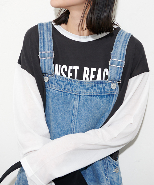 JOURNAL STANDARD(ジャーナルスタンダード)の「シアーロゴロンT(Tシャツ/カットソー・レディース・チャコールグレー/ホワイト・FREE)」の8枚目の写真