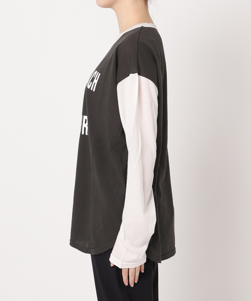 JOURNAL STANDARD(ジャーナルスタンダード)の「シアーロゴロンT(Tシャツ/カットソー・レディース・チャコールグレー/ホワイト・FREE)」の12枚目の写真