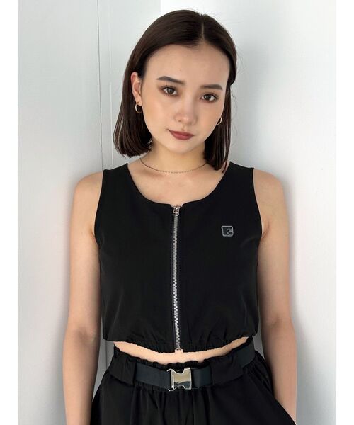 EMODA（エモダ）の「ナイロンボックスタンクトップ（タンクトップ・レディース・ベージュ/ホワイト/ブラック・FREE）」の20枚目の写真