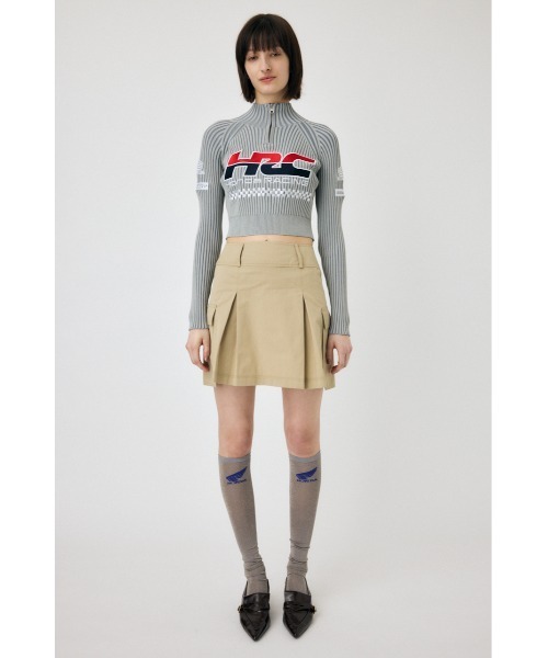 MOUSSY（マウジー）の「HONDA CROPPED KNIT トップス（ニット/セーター・レディース・ネイビー/オフホワイト/グレー・FREE）」の6枚目の写真