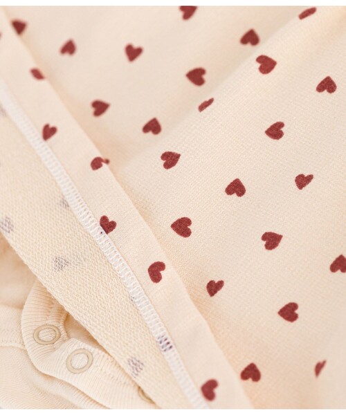 PETIT BATEAU(プチバトー)の「ハートプリントドレスボディ(ワンピース・キッズ・ホワイト系その他・12MONTH/6MONTH/18MONTH)」の2枚目の写真
