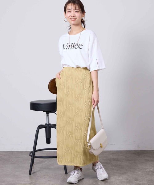 Chez toi(シェトワ)の「立体ロゴ袖スリットポンチプルオーバー(Tシャツ/カットソー・レディース・ネイビー/オフホワイト/アイボリー・FREE)」の10枚目の写真